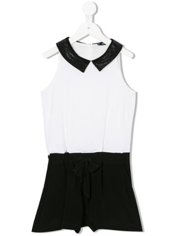 Monnalisa Jakioo - Monochrome Playsuit - Kids - Polyester/viscose - 12 Yrs, White