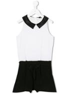 Monnalisa Jakioo - Monochrome Playsuit - Kids - Polyester/viscose - 12 Yrs, White