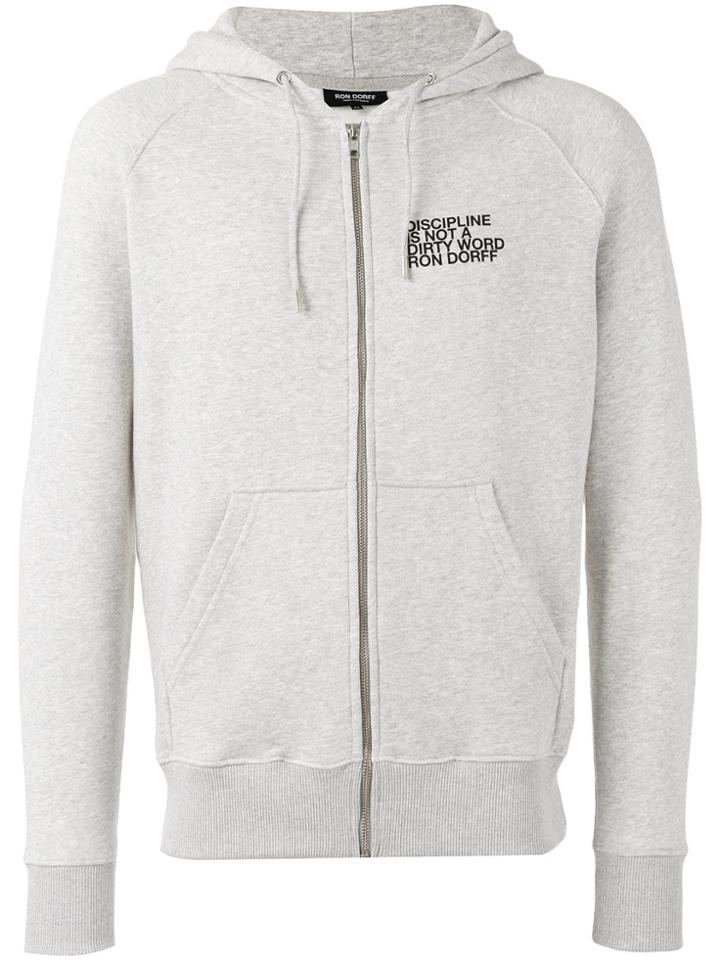 Ron Dorff Discipline Zipped Hoodie - Grey