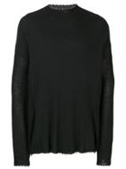 Forcerepublik Textured Pattern Sweatshirt - Black