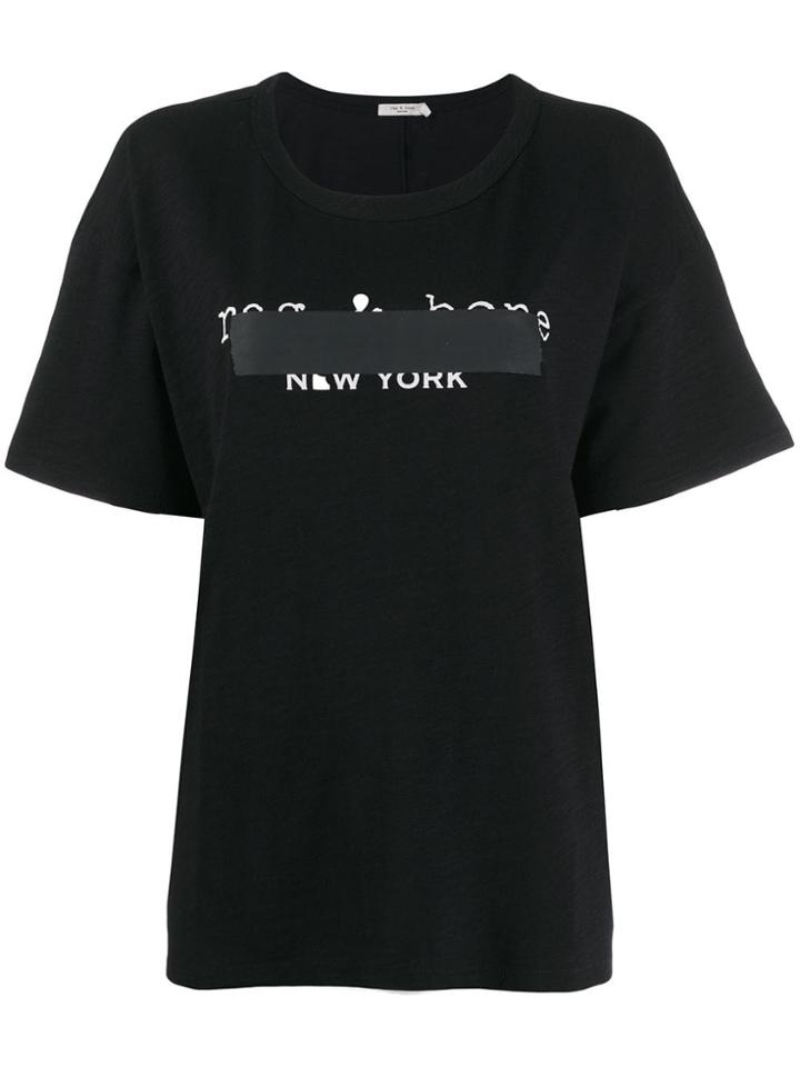 Rag & Bone Logo Tape T-shirt - Black