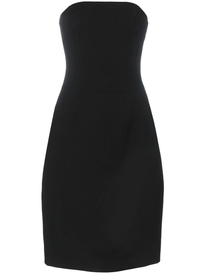 Situationist Strapless Fitted Wool Dress - Black
