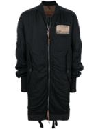 Ziggy Chen Zip Up Patch Coat - Black
