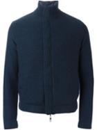 Giorgio Armani Zipped Sport Jacket, Men's, Size: 52, Blue, Polyamide/cashmere