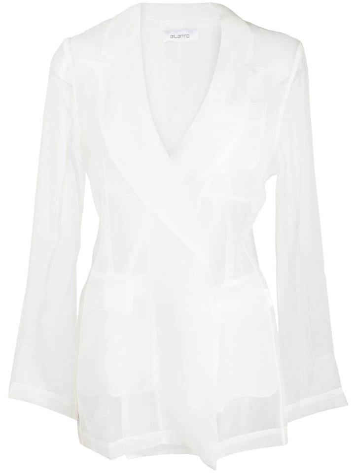 Ailanto Sheer Blazer Jacket - White