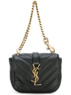 Saint Laurent Mini 'college' Bag, Women's, Black, Leather