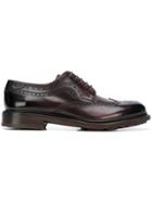 Salvatore Ferragamo Punch-hole Derby Shoes - Brown