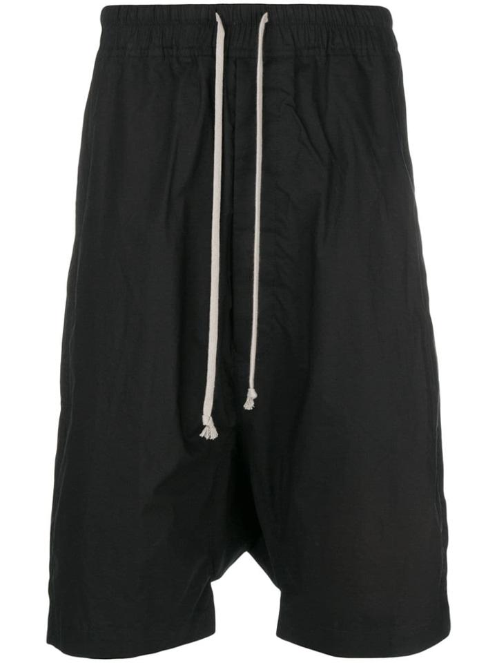 Rick Owens Drkshdw Sisyphus Dropped Crotch Shorts - Black