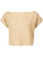 Rachel Comey Short-sleeve Crop Top - Nude & Neutrals