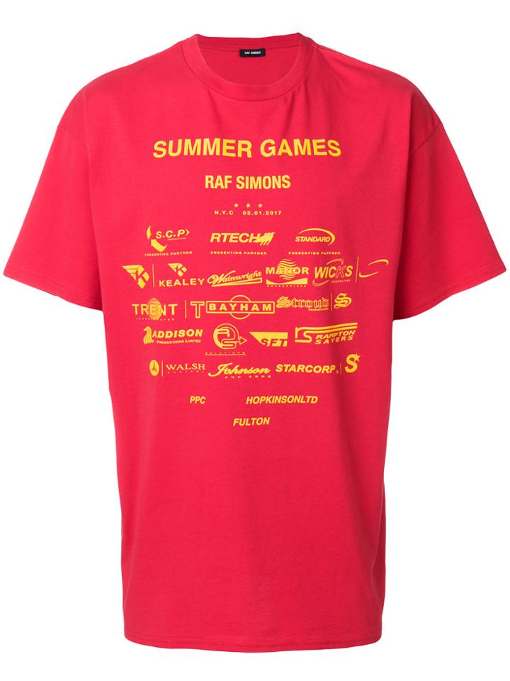 Raf Simons Games Print T-shirt - Red