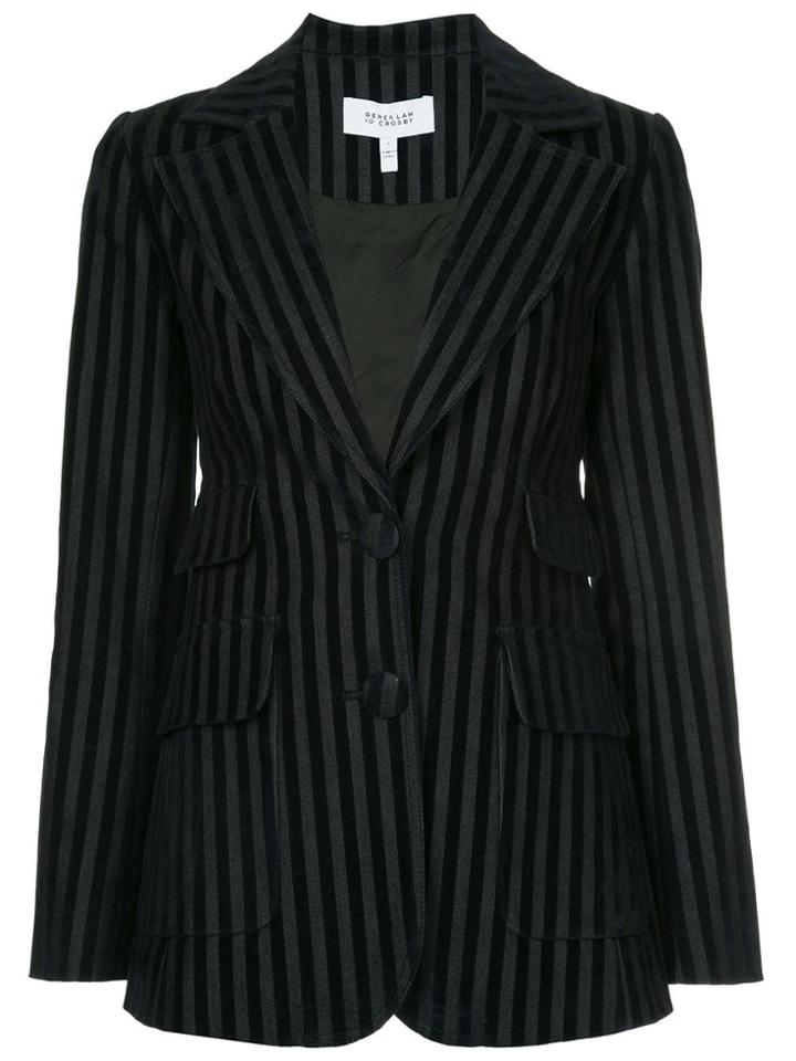 Derek Lam 10 Crosby Striped Fitted Blazer - Grey