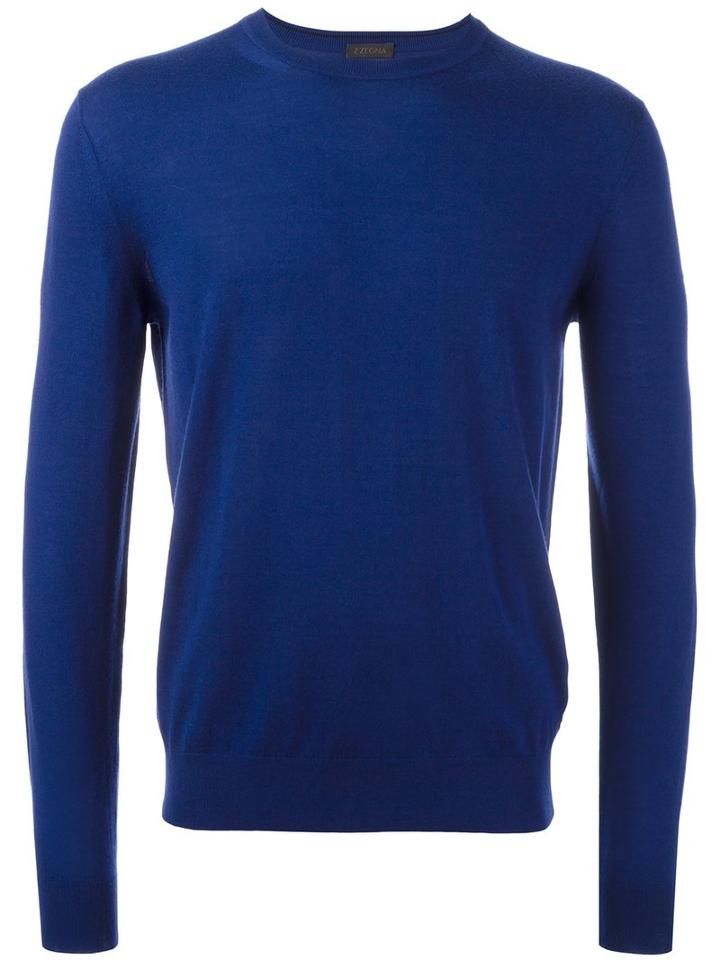 Z Zegna - Fine Knit Jumper - Men - Wool - Xxl, Blue, Wool