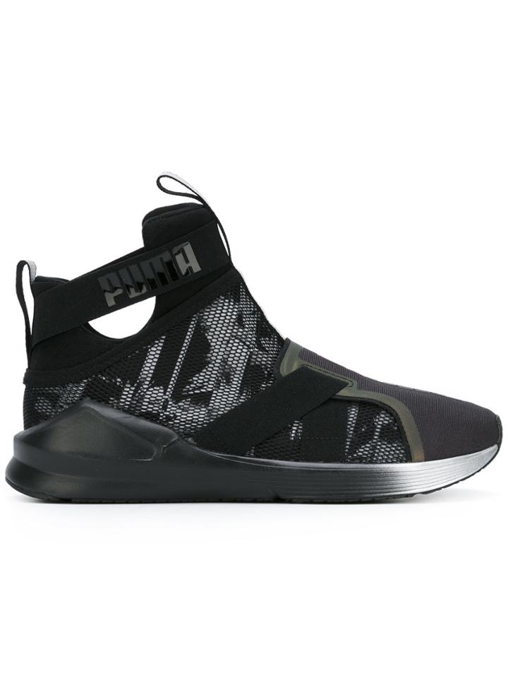 Puma Fierce Strap Swan Hi-tops - Black