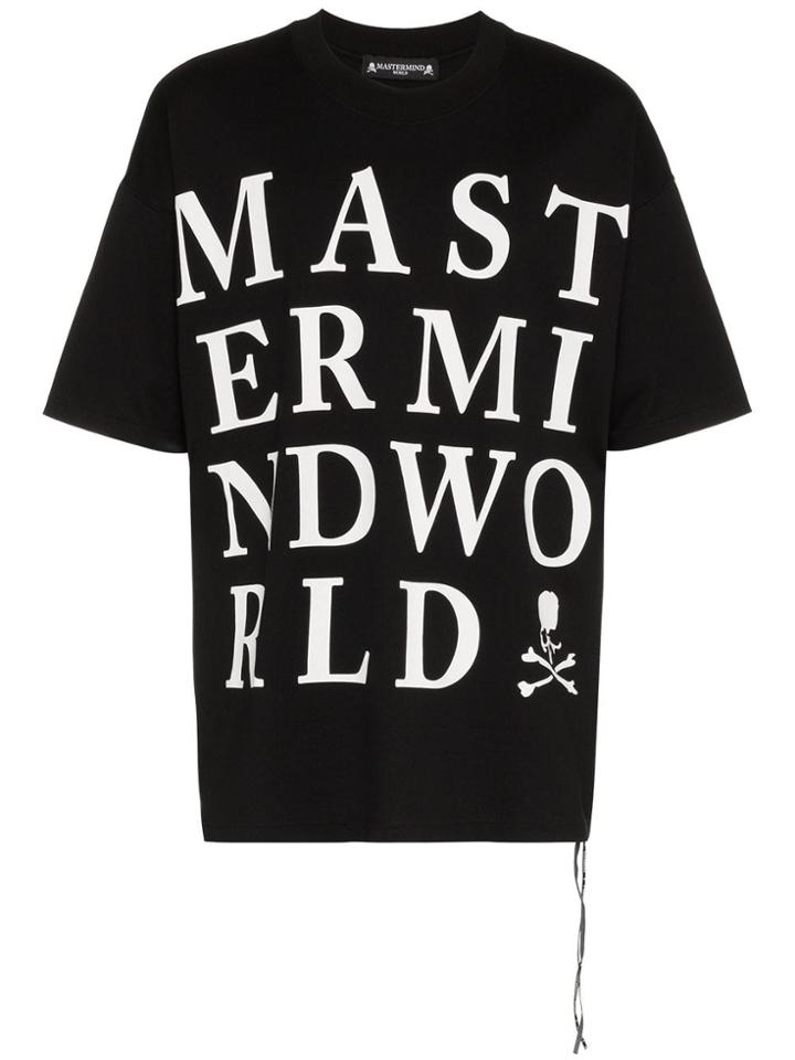 Mastermind Japan Mastermind World Print Cotton T Shirt - Black