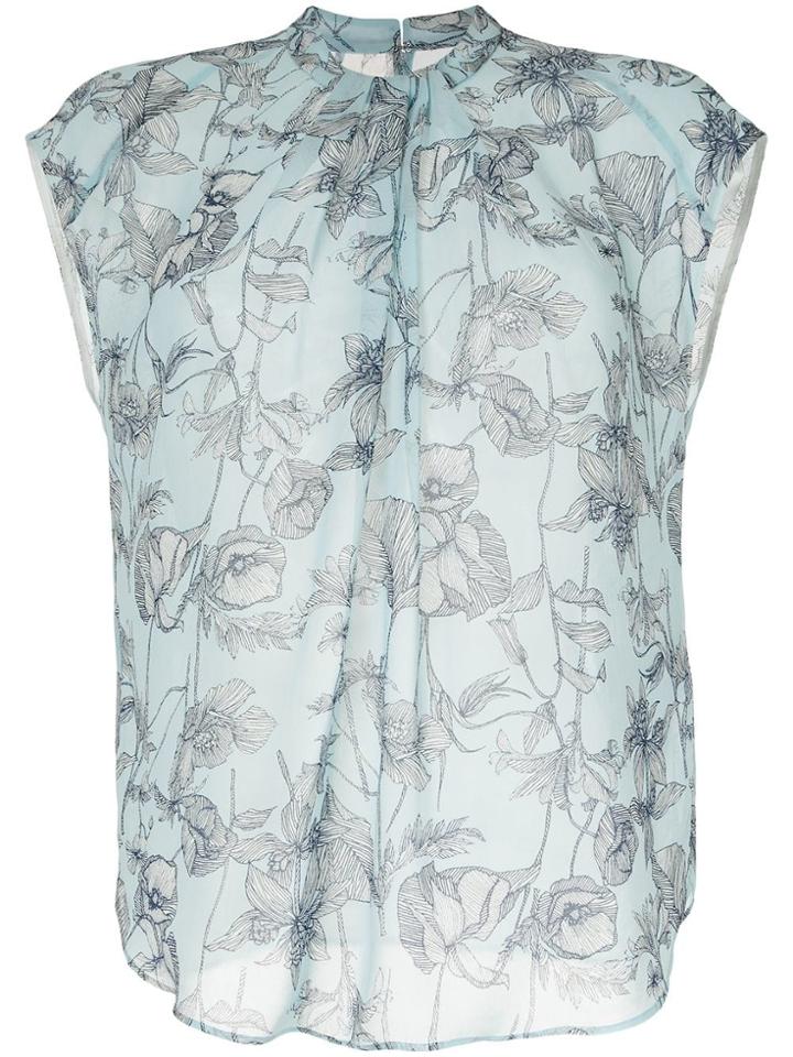 Tomorrowland Floral Sleeveless Top - Blue