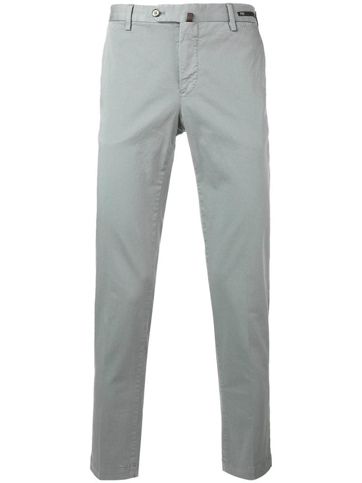 Pt01 - Classic Chinos - Men - Cotton/spandex/elastane - 56, Grey, Cotton/spandex/elastane