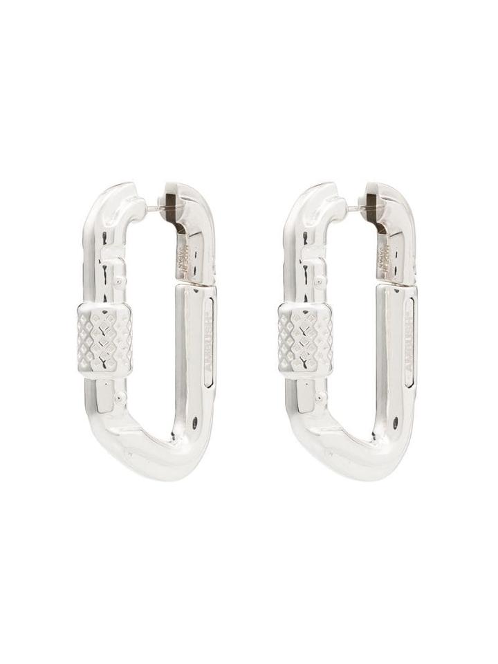 Ambush Carabiner Hoop Earrings - Silver