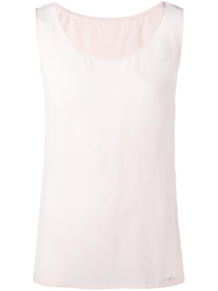 Woolrich - Scoop Neck Top - Women - Silk/cotton/modal - M, Pink/purple, Silk/cotton/modal