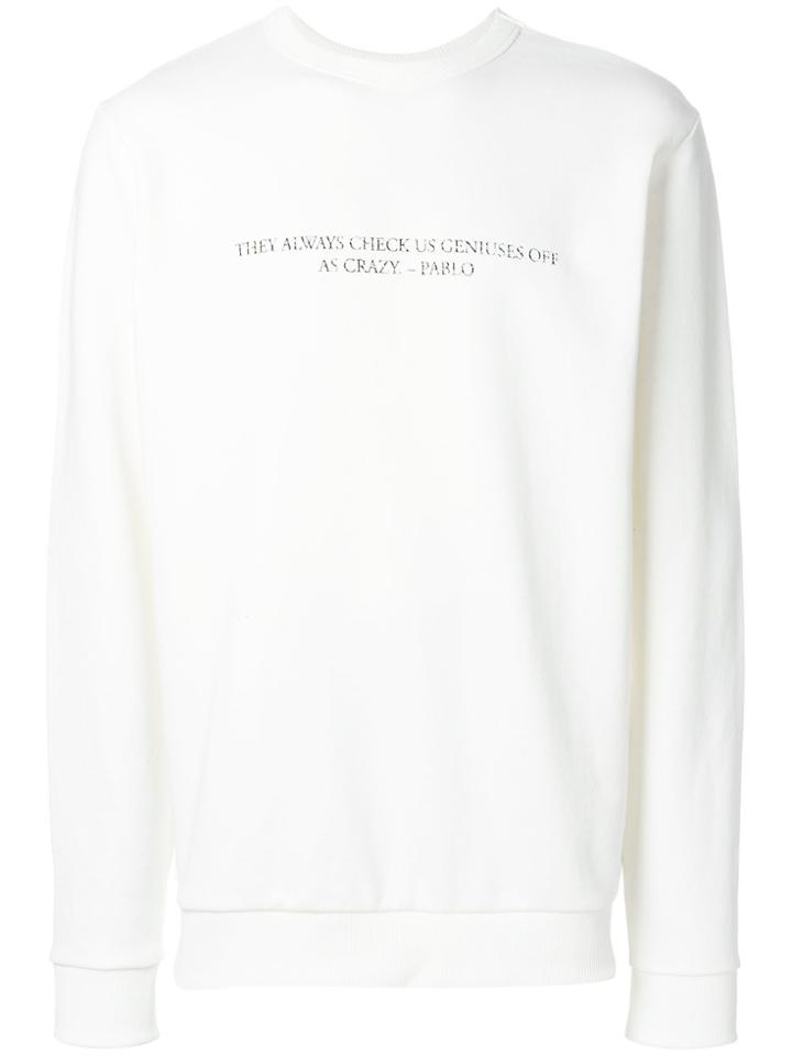 Ih Nom Uh Nit Geniuses Sweatshirt - White