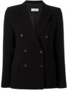 Alberto Biani Double Breasted Fitted Jacket, Women's, Size: 46, Black, Polyester/triacetate/viscose