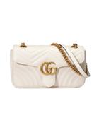 Gucci Gg Marmont Matelassé Shoulder Bag - White