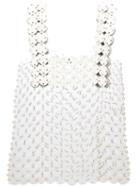 Paco Rabanne - Sequin Embellished Top - Women - Calf Leather/polyurethane/brass - 36, Nude/neutrals, Calf Leather/polyurethane/brass
