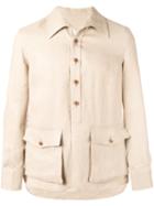 Lardini - Shirt Jacket - Men - Linen/flax - 50, Nude/neutrals, Linen/flax