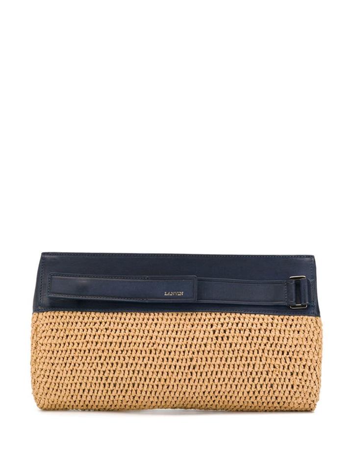 Lanvin Réglisse Woven Clutch - Neutrals