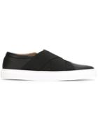 Givenchy Cross Strap Sneakers, Men's, Size: 40, Black, Calf Leather/leather/rubber