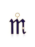 Foundrae Diamond Point Initial Charm - Blue