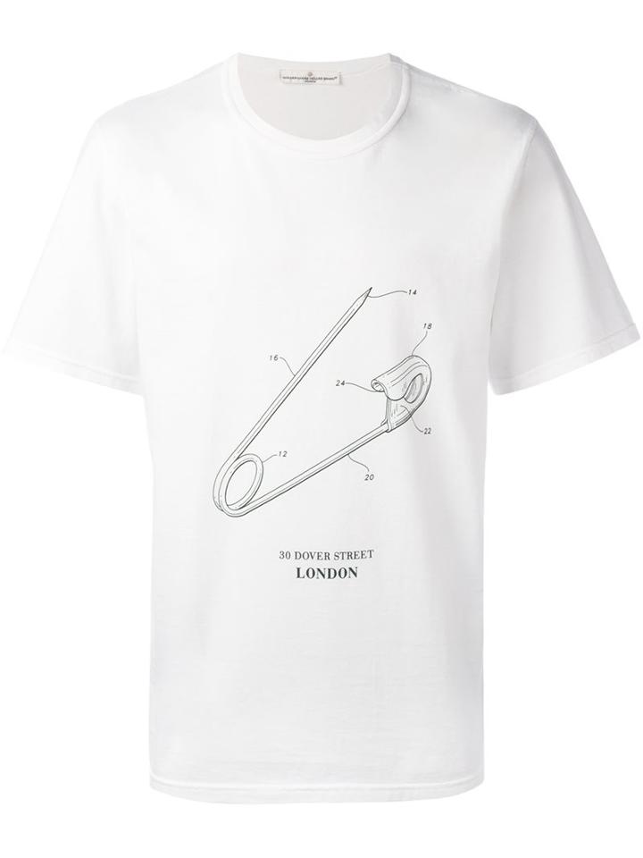 Golden Goose Deluxe Brand Safety Pin Print T-shirt, Men's, Size: Large, Nude/neutrals, Cotton