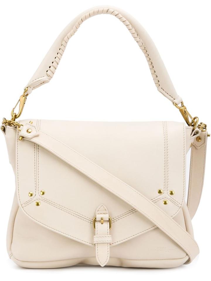 Jérôme Dreyfuss Virgile Shoulder Bag, Women's, White, Lamb Skin