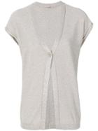 Blanca One Button Cardigan - Nude & Neutrals