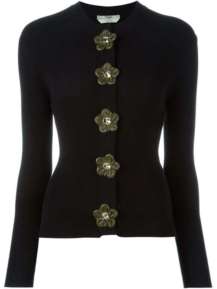 Fendi Flower Appliqué Cardigan