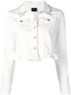 Twin-set Cropped Denim Jacket - White