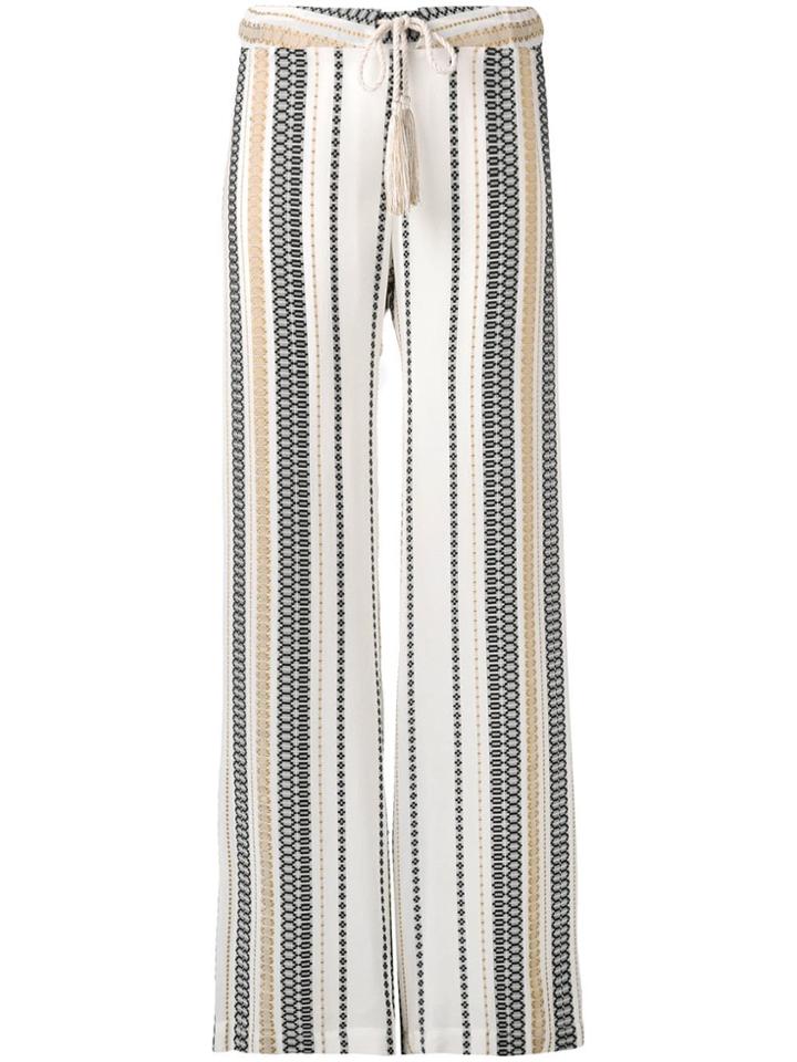 Zeus+dione Embroidered Straight Trousers - White