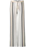 Zeus+dione Embroidered Straight Trousers - White