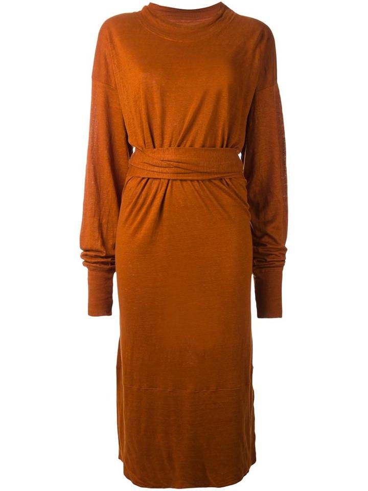 Isabel Marant Étoile 'kery' Dress, Women's, Size: Large, Brown, Linen/flax