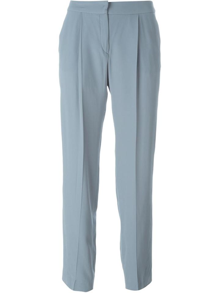 Emporio Armani Pleat Front Crepe Trousers