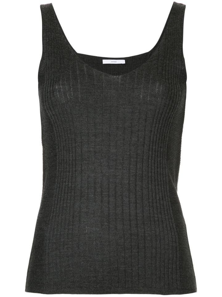 Astraet Ribbed V-neck Vest - Grey
