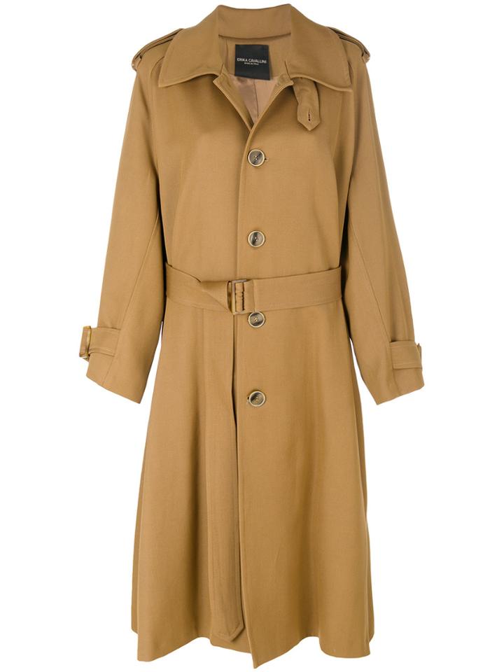 Erika Cavallini Oversized Trench Coat - Brown