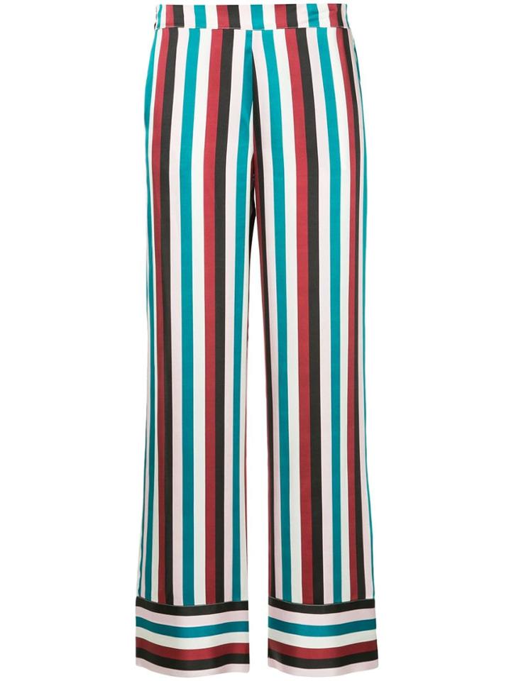 Asceno Striped Straight-leg Trousers - Multicolour