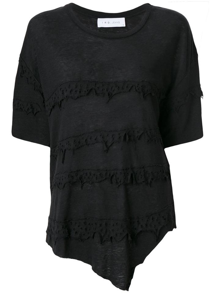 Iro - Birtie T-shirt - Women - Linen/flax - S, Black, Linen/flax