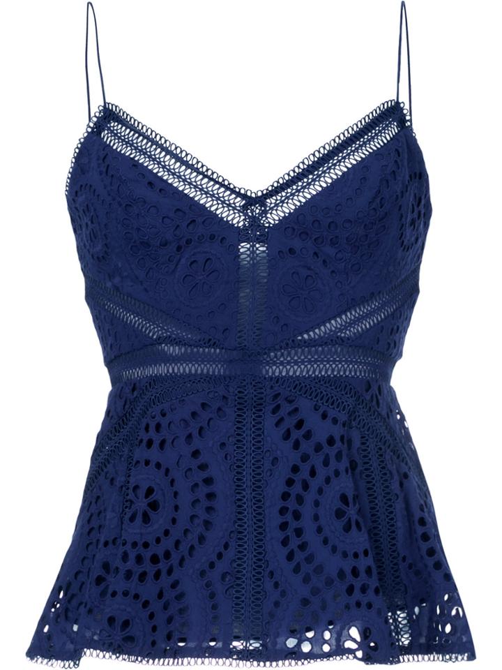 Zimmermann Broderie Anglaise Top - Blue