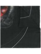 Givenchy Baboon Print Scarf, Men's, Black, Silk/cashmere