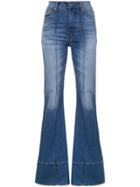 Amapô High Waisted Flared Jeans - Blue