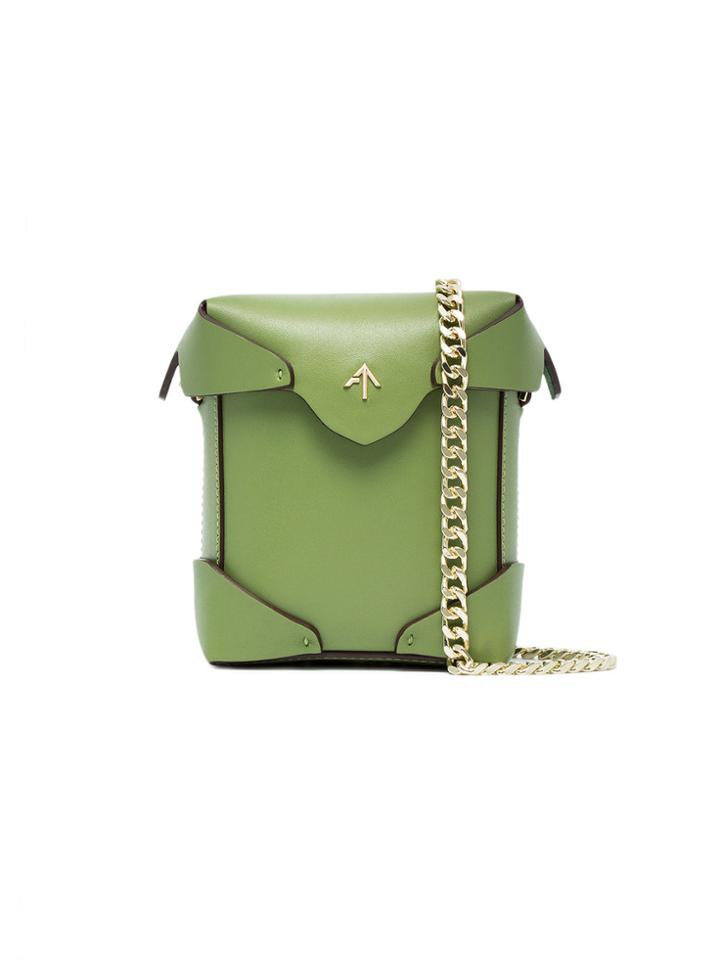 Manu Atelier Micro Green Pristine Cross Body Bag