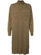 Uma Wang - Floral Jacquard Coat - Men - Cupro/viscose/virgin Wool - L, Brown, Cupro/viscose/virgin Wool