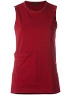 Joseph - Pocket Detail Tank Top - Women - Cotton/spandex/elastane - S, Red, Cotton/spandex/elastane