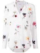 Equipment - Floral Print Shirt - Women - Silk - L, Women's, White, Silk